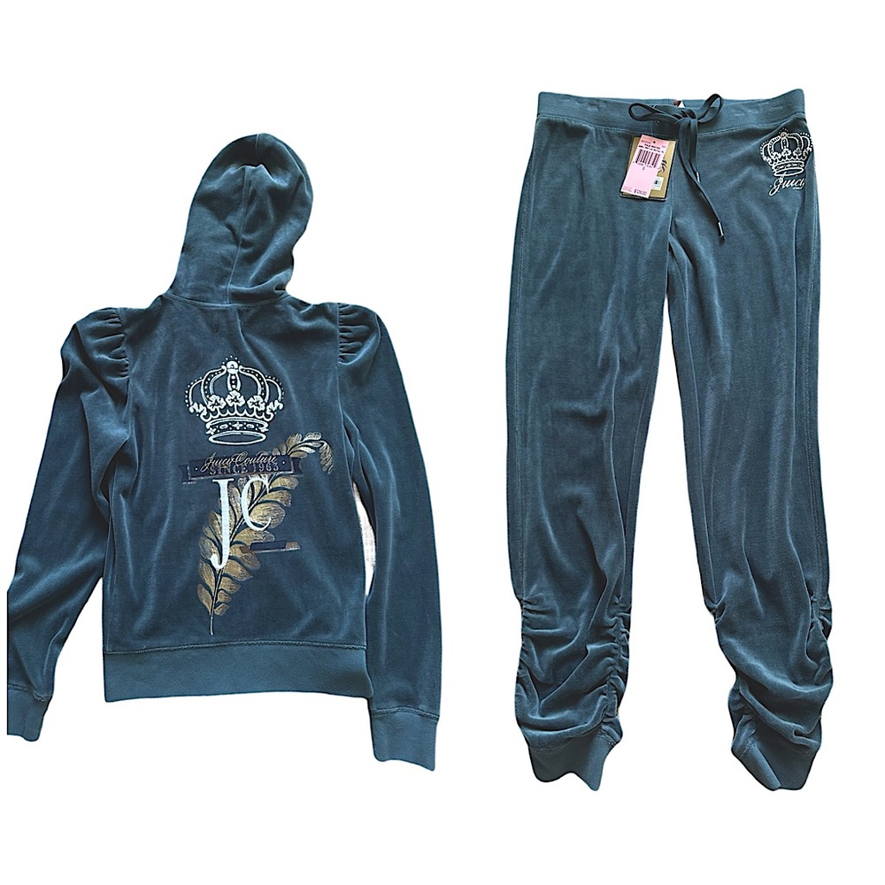 Juicy Couture Blue Track Pants & Hoodie Set